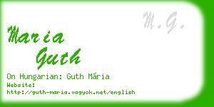 maria guth business card